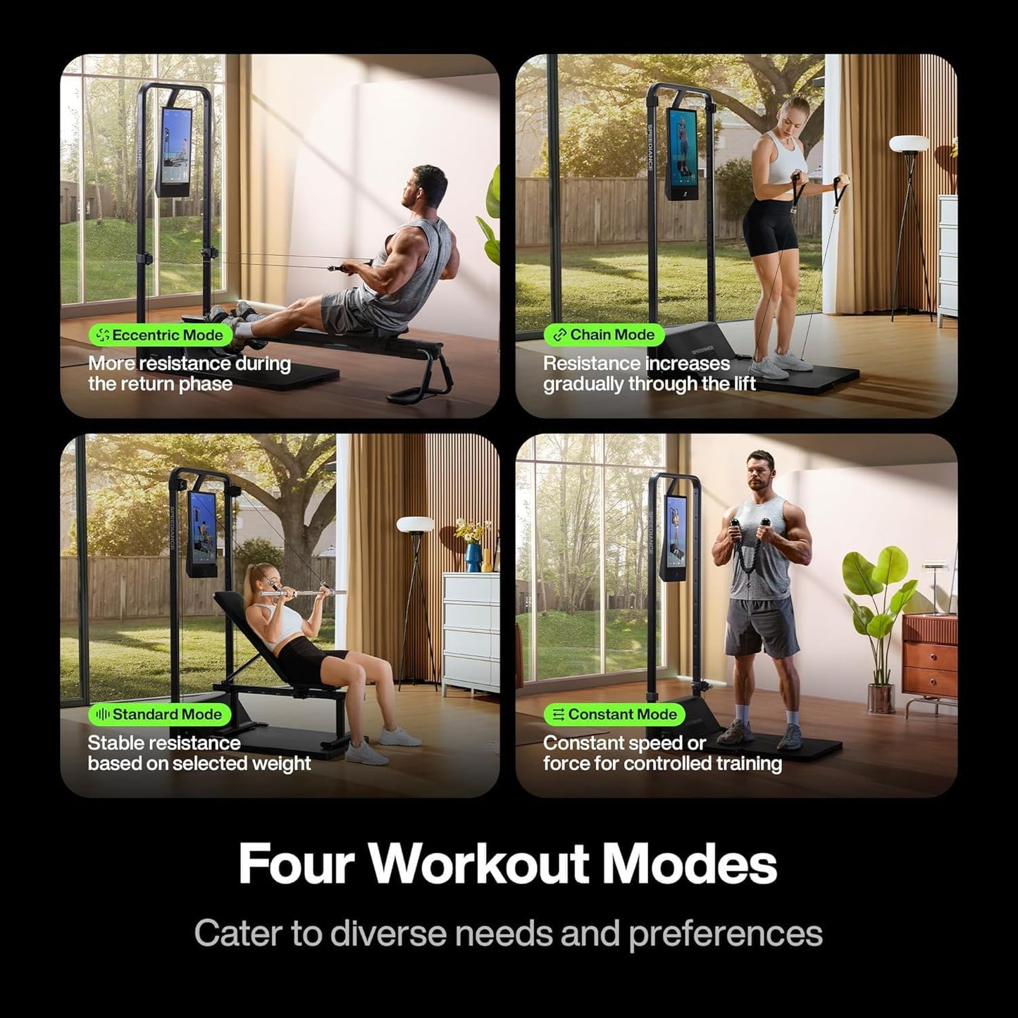 Smart Home Gym, Multi-Functional Gym Machine for Full Body Strength Training, All-In-One Gym Equipment, Digital Weight System, Workout Station, Squat Rack, Gym Monster 2