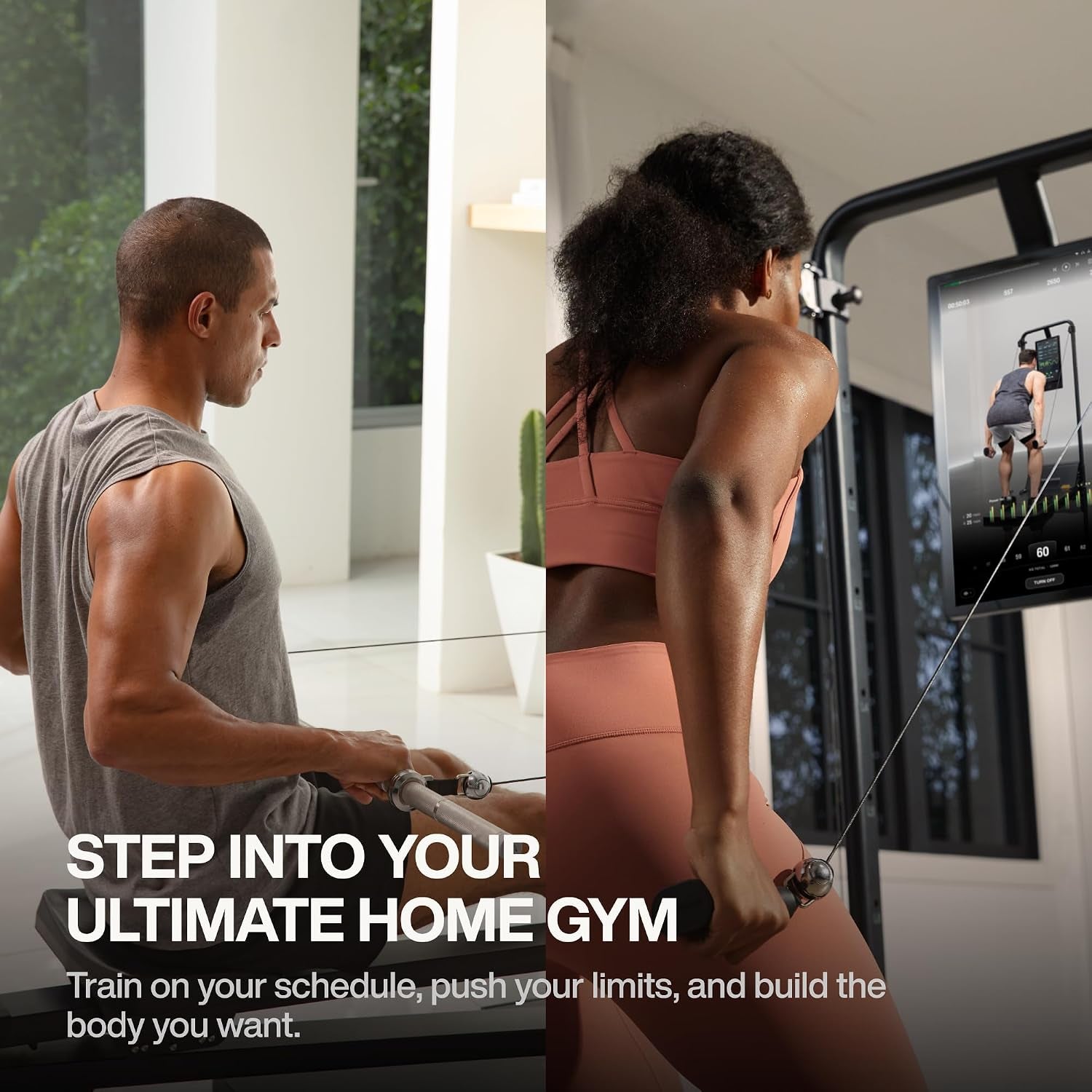 Gym Monster Smart Home Gym, Multifunctional Strength Training Machine, Smith Machine Power Cage Workout Station, Squat Rack Cable Machine, Full Body Fitness Equipment for Home Workout