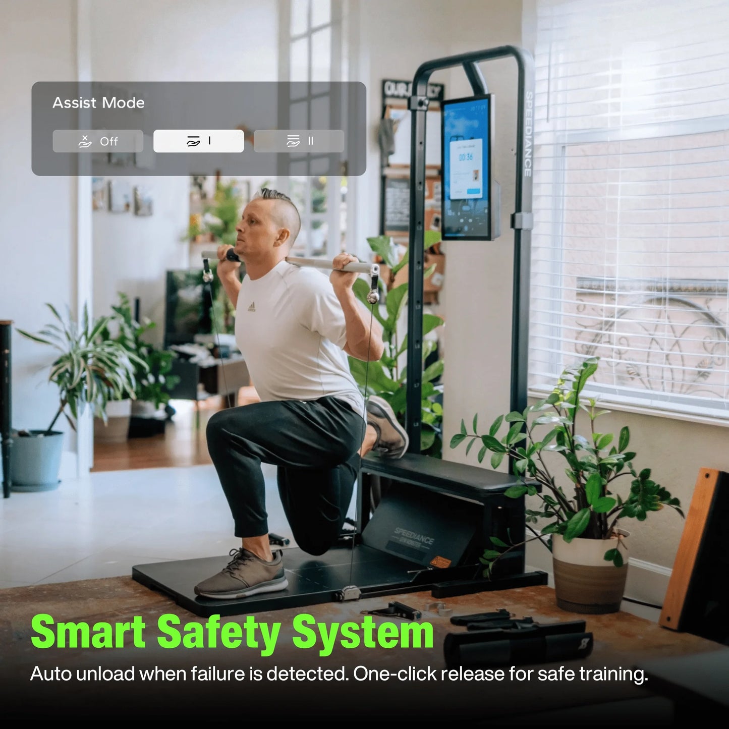 Gym Monster – All-In-One Home Gym Workout Machine with 220LBS Digital Weight, Full Body Strength Training Equipment, No Installation Required