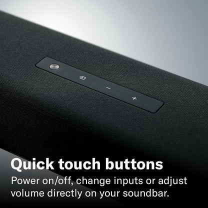Yamaha SR-B30A Sound Bar with Built-In Subwoofers, Dolby Atmos Sound Bar for TV, Home Theater Sound System for TV, Bluetooth, Black | Dolby Atmos with Dual Built-In Subwoofers and Bluetooth for Movies, Music and Gaming