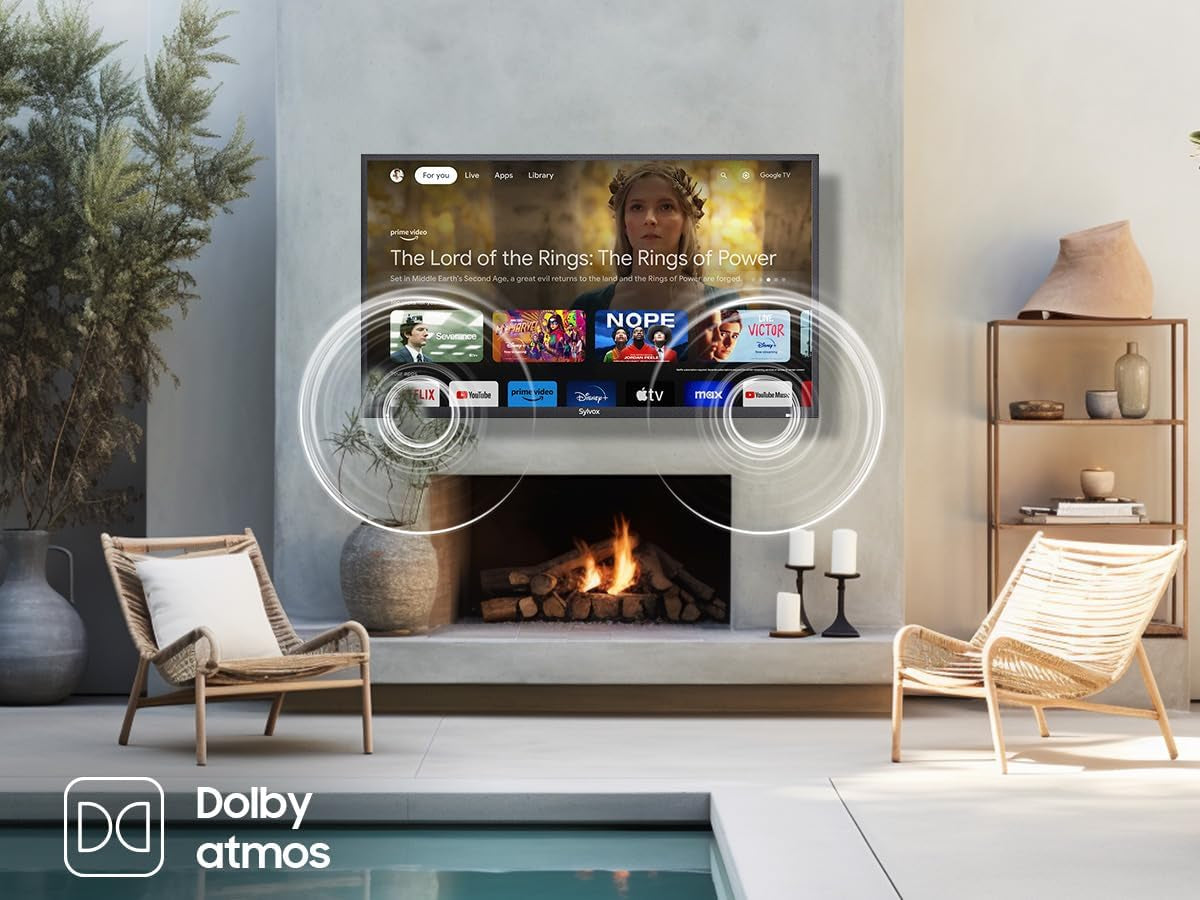 Outdoor TV, 43 Inch Waterproof Smart Outdoor Tvs, 4K, HDR 10, Weatherproof,1000Nits, Voice Assistant Remote, for Partial Sun Area(Deck Pro 3.0, Latest Model)