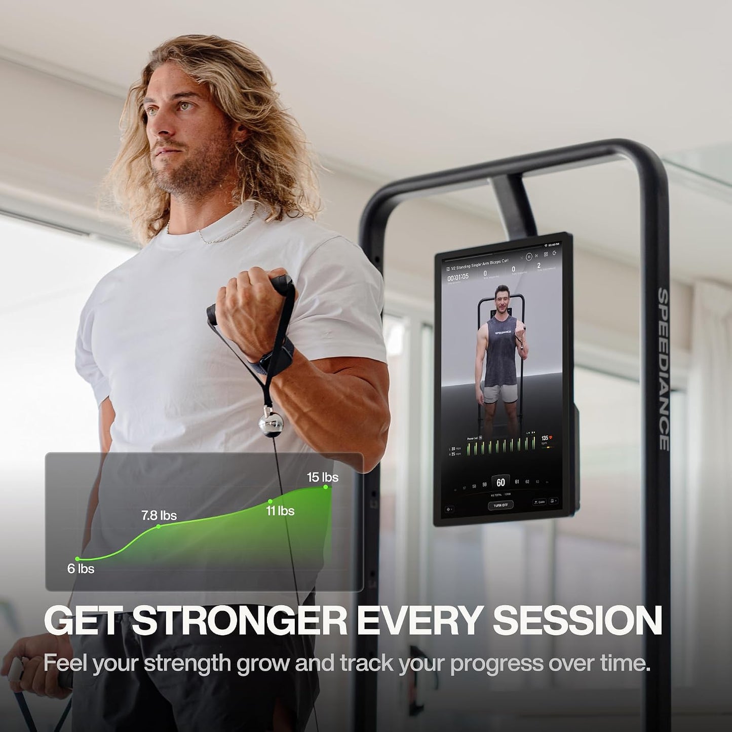 Gym Monster Smart Home Gym, Multifunctional Strength Training Machine, Smith Machine Power Cage Workout Station, Squat Rack Cable Machine, Full Body Fitness Equipment for Home Workout
