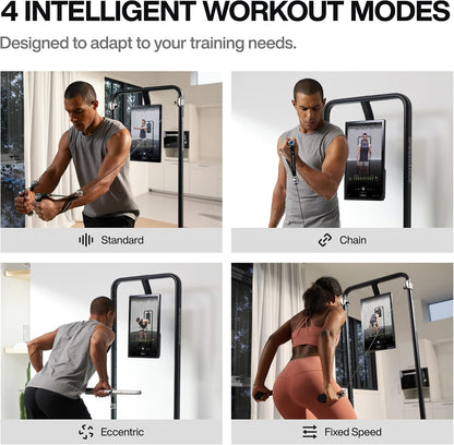 Gym Monster Smart Home Gym, Multifunctional Strength Training Machine, Smith Machine Power Cage Workout Station, Squat Rack Cable Machine, Full Body Fitness Equipment for Home Workout