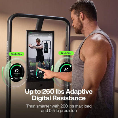 Smart Home Gym, Multi-Functional Gym Machine for Full Body Strength Training, All-In-One Gym Equipment, Digital Weight System, Workout Station, Squat Rack, Gym Monster 2