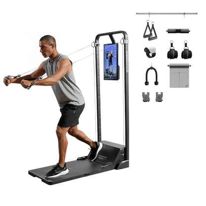 Gym Monster – All-In-One Home Gym Workout Machine with 220LBS Digital Weight, Full Body Strength Training Equipment, No Installation Required