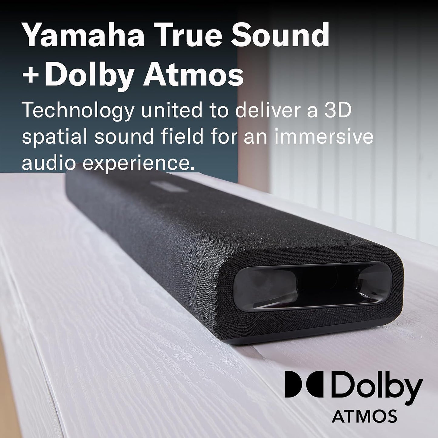 Yamaha SR-B30A Sound Bar with Built-In Subwoofers, Dolby Atmos Sound Bar for TV, Home Theater Sound System for TV, Bluetooth, Black | Dolby Atmos with Dual Built-In Subwoofers and Bluetooth for Movies, Music and Gaming