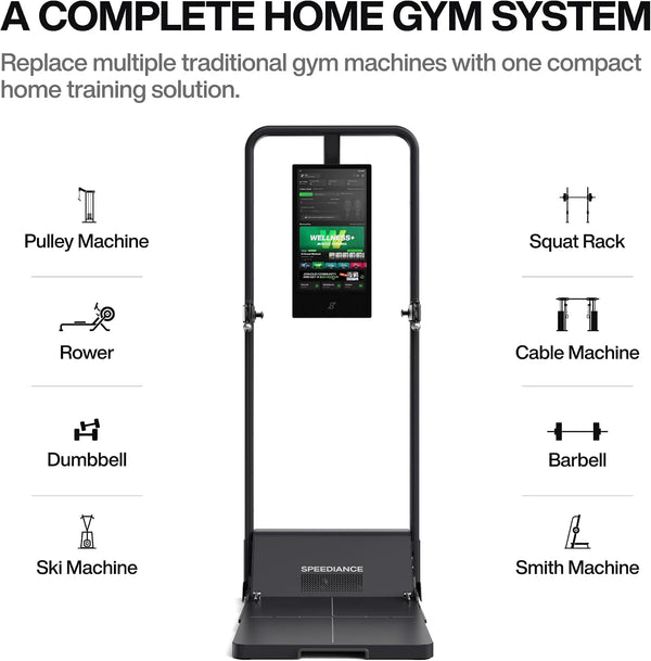 Gym Monster Smart Home Gym, Multifunctional Strength Training Machine, Smith Machine Power Cage Workout Station, Squat Rack Cable Machine, Full Body Fitness Equipment for Home Workout