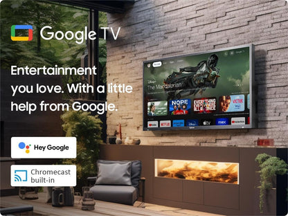Outdoor TV, 43 Inch Waterproof Smart Outdoor Tvs, 4K, HDR 10, Weatherproof,1000Nits, Voice Assistant Remote, for Partial Sun Area(Deck Pro 3.0, Latest Model)