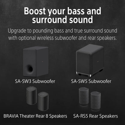 Sony BRAVIA Theater Bar 9 Soundbar for TV Home Theater with 13 Speakers | Dolby Atmos & DTS:X Surround Sound, 360 Spatial Sound Mapping, Bluetooth, Spotify Connect, Airplay 2, HDMI 2.1, HT-A9000